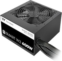 Thermaltake Smart W3 600W Black Computer Power Supply Full Wired 80 Plus Standard