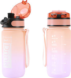 Water Bottle I Drink Id2123 Tritan 500ml Orange-lilac