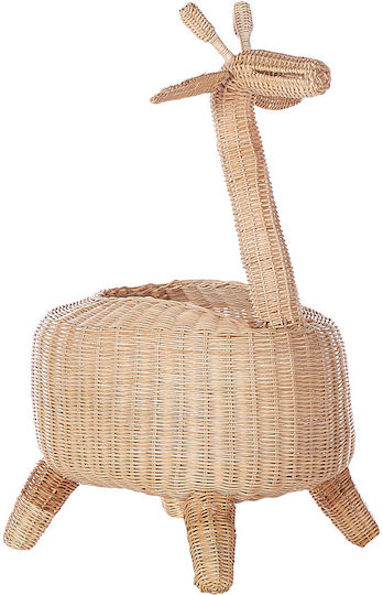 Beliani Kids Storage Basket Made of Straw