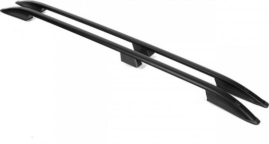 Premium Longitudinal Roof Bars Compatible with Opel Vivaro Iv 2020 without Legs Black Color