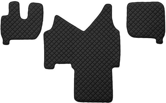 Truck Seat Covers Compatible Eco-leather Iveco Stralis As 2002-2012 Large Cabin Automatic Black