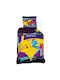 Darymex Set Kids Duvet Cover Single with Pillowcase Cotton Multicolored 140x200cm