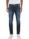 Willbi Men's Elastic Jeans Pants with Regular Straight Fit Blue