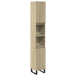 vidaXL Wall Hung Cabinet Bathroom Column Cabinet L30xD30xH190cm Sonoma