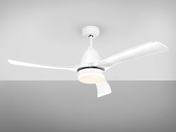 Aspas 132cm Ceiling Fan with Light Fixture White Aspas 132cm Ceiling Fan with Light Fixture White