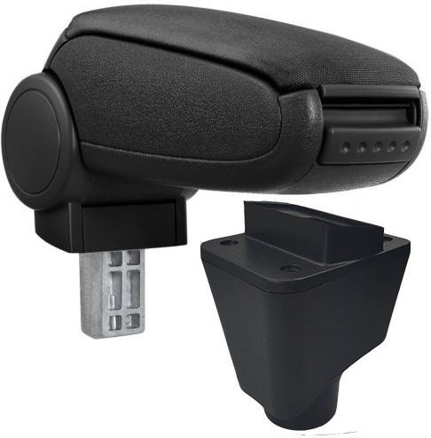 Car Armrest Compatible Dacia Logan Ii 2012-2016 Black Textile Material