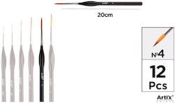 Mp Professional Round Synthetic Brush Ergonomic Handle No.4 Pp256-05
