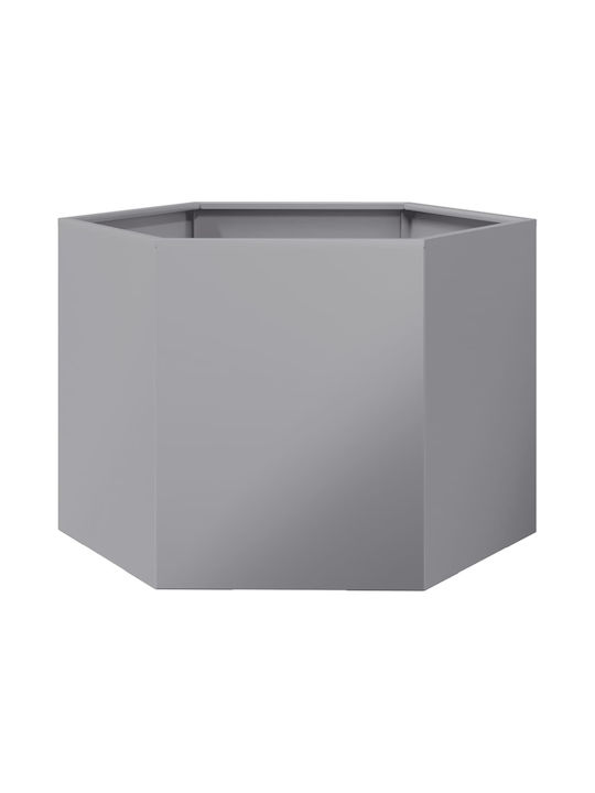 vidaXL Planter Box Metallic Silver 69x60x45cm.