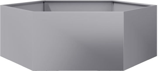 vidaXL Blumenkasten Metallisch Silver 138x120x45cm.