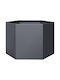 vidaXL Planter Box Metallic Charcoal 69x60x45cm.