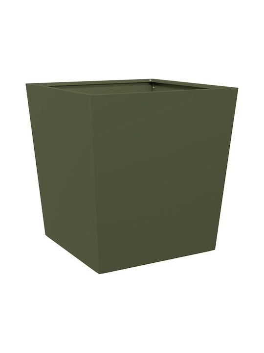 vidaXL Planter Box 50x50cm Λαδί, Πράσινο 851072