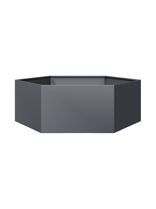 vidaXL Кутия за саксии Метал Въглени 138x120x45см.