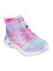 Unicorn Dreams Παιδικά Sneakers High με Σκρατς & Φωτάκια Μωβ