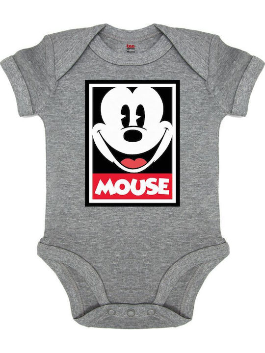 Koupakoupa Mickey Mouse Short-Sleeved Grey Melange
