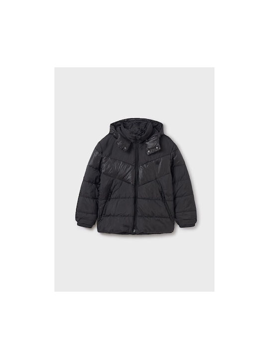 Mayoral Kids Casual Jacket with Hood Black