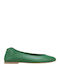 Leather Ballerinas Green