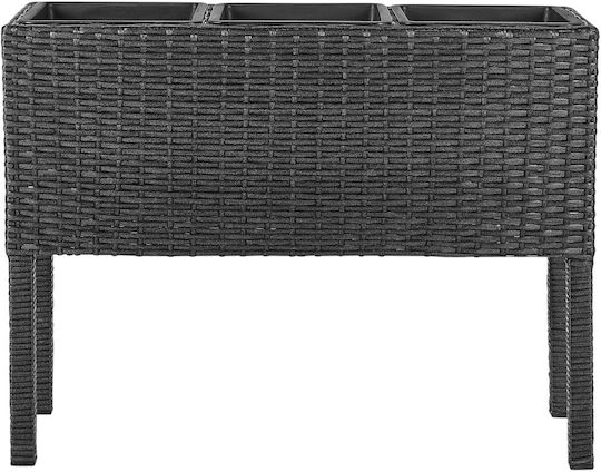 Beliani Planter Box Din Plastic Negru