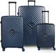 Bg Berlin Kofferset 55-65,5-75cm Cube Dunkelblau