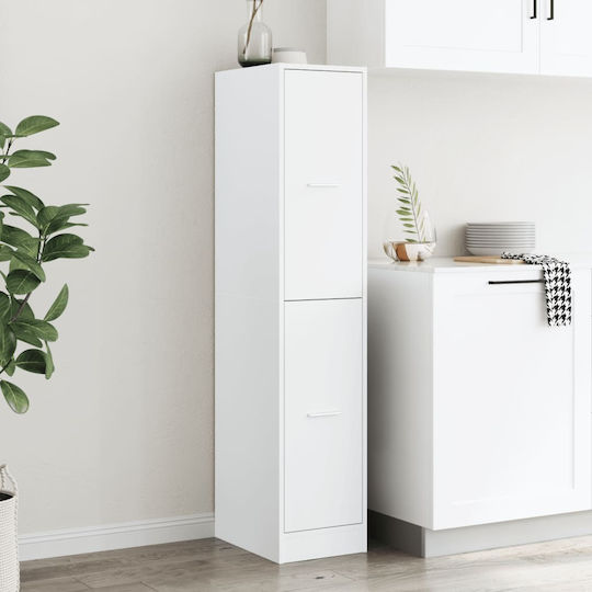 Office Storage Drawer from Wood & Metal White 30x41x144.5cm