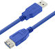 LinQ USB 3.0 Cable USB-A male - USB-A female Μπλε 3m P3030B