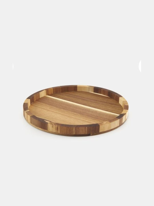 Wooden Round Decorative Tray 30x30cm