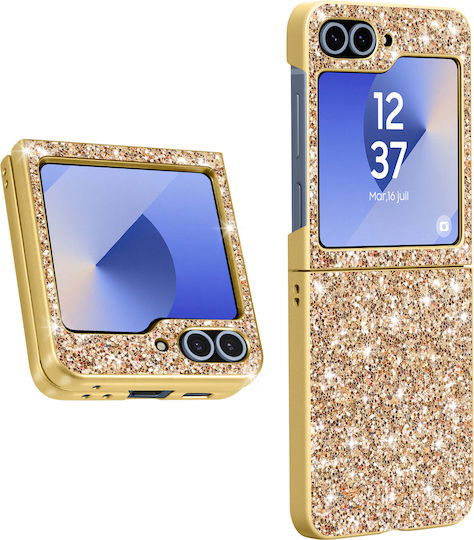 Avizar Hülle Galaxy Z Flip 6 Dünn Glänzend Gold