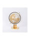 Υδρόγειος Σφαίρα Μεταλλική 752-19025 23x23x35cm Gold Estheti Home Μέταλλο