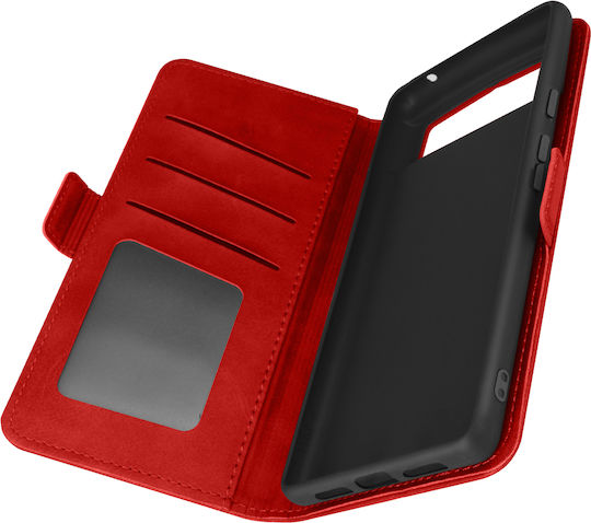 Folio-Hülle Google Pixel 6 Brieftasche Video-Halter Magnetstreifen Rot