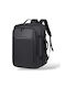 Playbags Stoff Rucksack Wasserdicht mit USB-Anschluss Schwarz 40Es