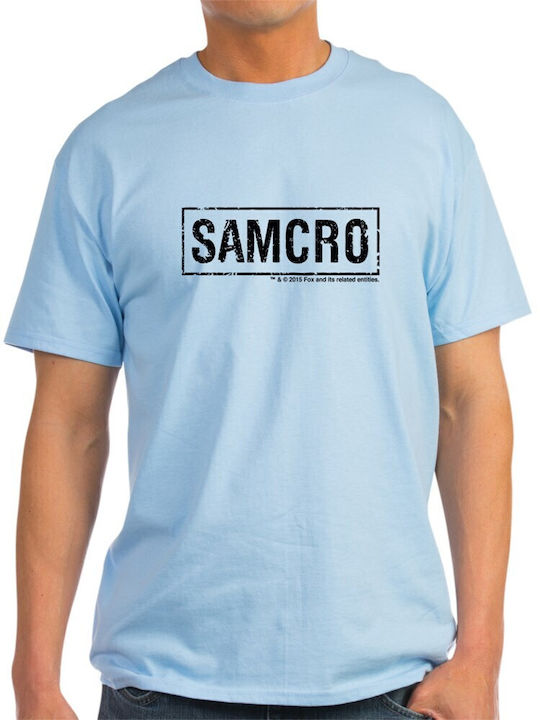 Pegasus Samcro Sons of Anarchy Bedruckte Bluse Hellblau