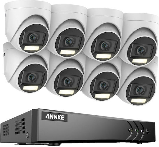 3k Hd Cctv Camera System Enhanced Night Vision Advanced Motion Detection 8pcs 0tb