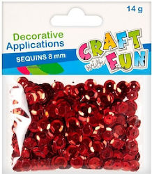 Bastelpailletten Rot 8mm