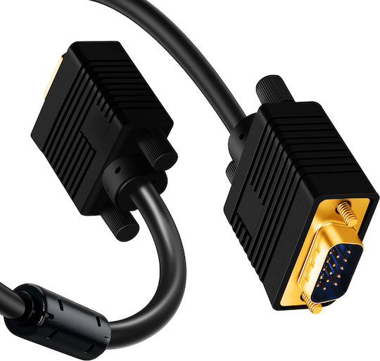 LinQ Kabel VGA-Stecker - VGA-Stecker Schwarz 5m (VGAMM-5MB)