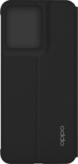 Husă tip folio Oppo Reno 8 cu suport pentru carduri și stand video Original Negru