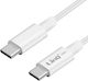 LinQ USB 2.0 Cable USB-C Male - USB-C 100W PD White 0.65m