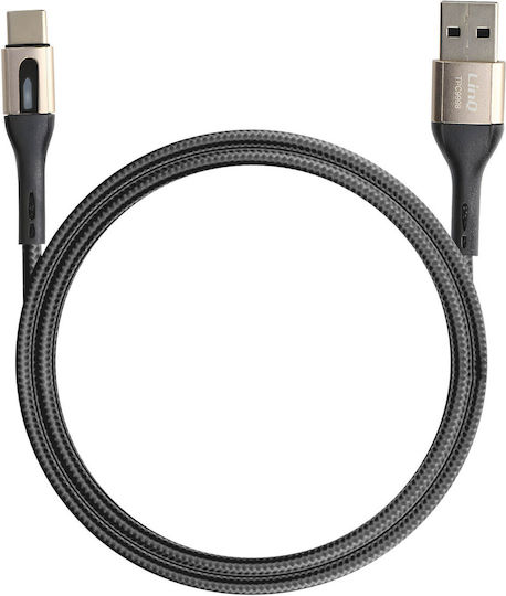LinQ Braided USB 2.0 Cable USB-C male - USB-A Μαύρο 1.2m TPC9998