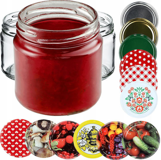 Kadax 50x Gläser 200ml Glas Einmachgläser Marmelade Honig + Deckel Fi66