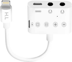Microlink ADA-HL108 Lightning Masculin La 3.5mm / USB-C Feminin