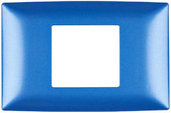 Elmark Lecce Schalterrahmen 2-fach in Blau Farb...