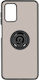 Samsung Galaxy A03s Bi-material Metal Ring Support Black Mobile Phone Case