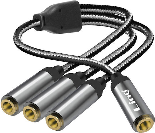 LinQ 3.5mm Weiblich auf 3.5mm 3x Weiblich Gray 1Stück F1F3