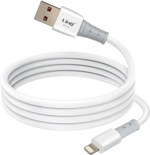 LinQ USB-A to Lightning Cable Λευκό 1.2m (IP7710)