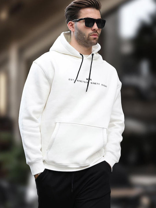 madmext Men's Sweatshirt Ecru