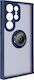 Avizar Case Samsung Galaxy S24 Ultra Metallic Ring Support Function Dark Blue