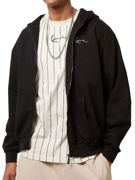 Karl Kani Signature Men's Sweatshirt Jacket with Hood Black