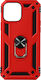 Case Iphone 13 Pro Max Anti-shock Bi-material Ring Video Holder Red