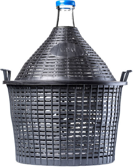 Kadax Balloon Bottle Carboy Wine In A Basket A Cap 25 L