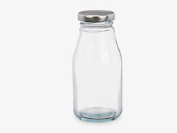 Vivalto Bottle Water Glass with Screw Cap Transparent 250ml