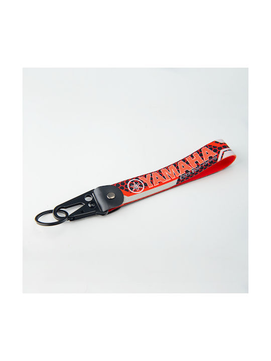 Yamaha Red Fabric Keychain