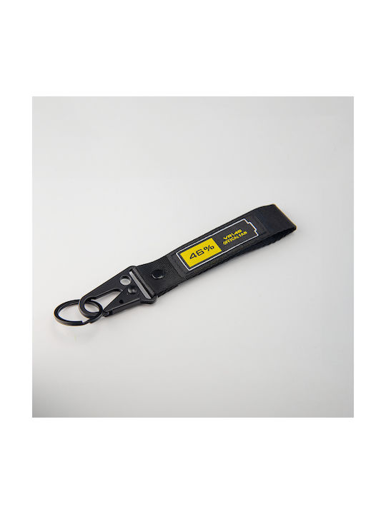 Fabric Keychain VR 46 Black-Yellow